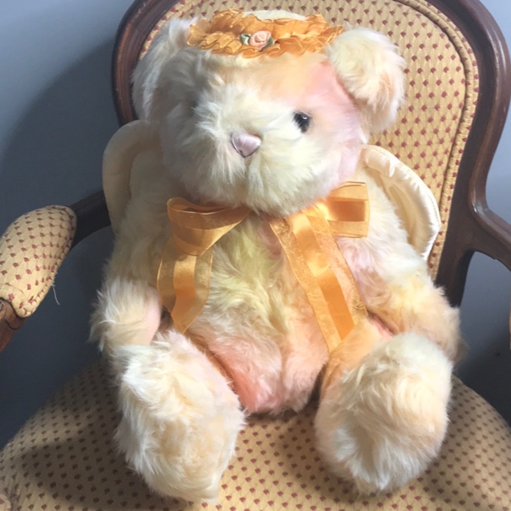 Vintage Animal Alley Toys’R Us Geoffrey 2000 plush stuffed soft angel bear